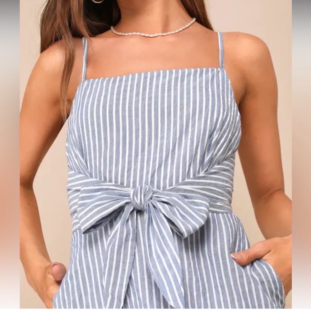 Lulu's Blue and White Striped Mini Dress